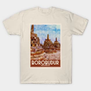 Travel Art Borobudur Indonesia T-Shirt